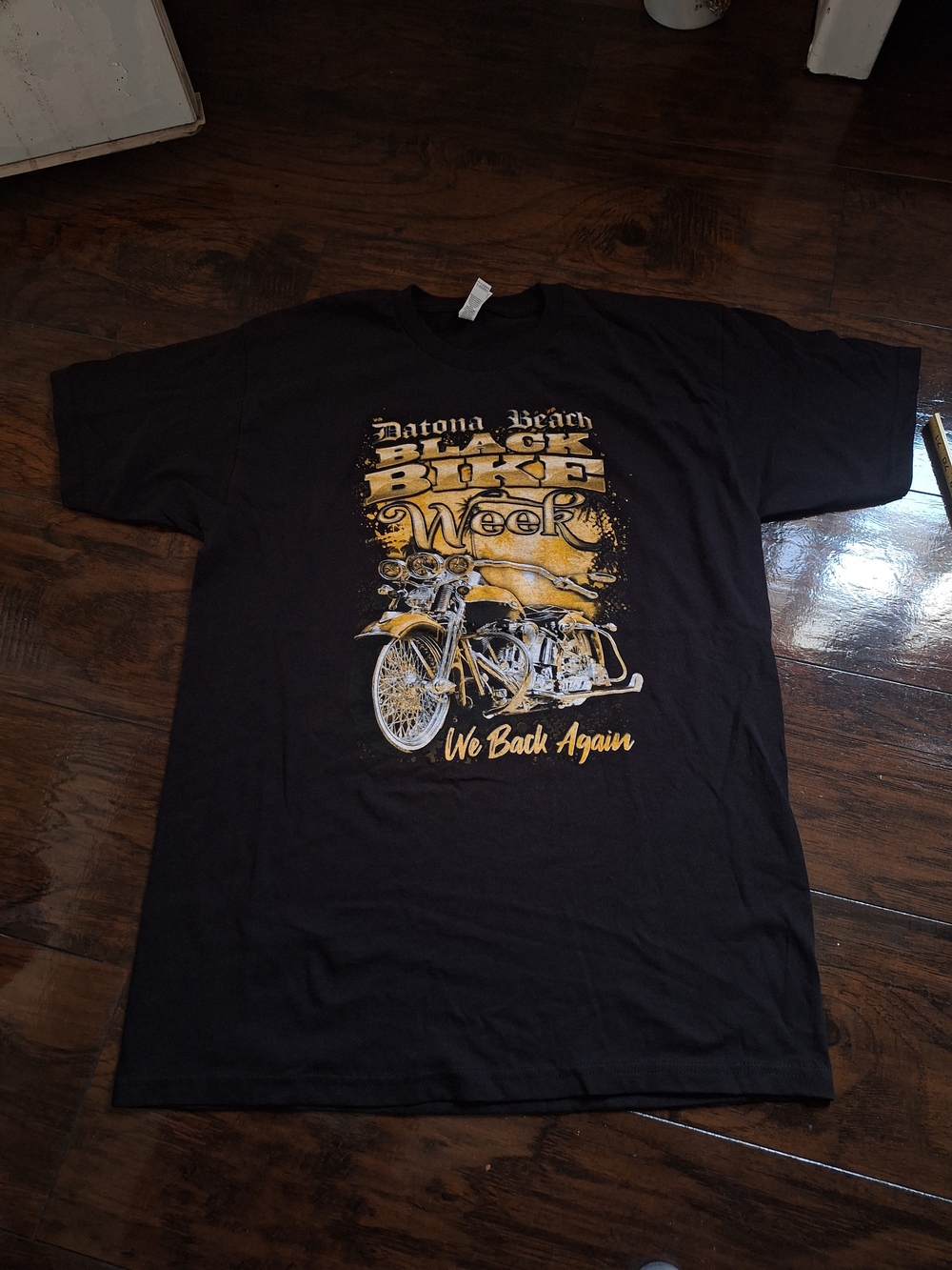 Black Daytona Beach Bike Week Graphic Tee - American Apparel